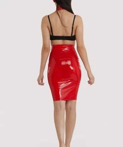 Bettie Page Lingerie Erotic Latex Hobble Skirt