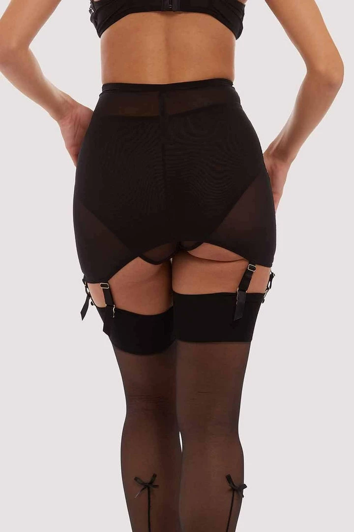 Bettie Page Lingerie Annabelle Diamante Spiderweb Girdle Black Basques & Corsets 6 Bettie Page Lingerie Annabelle Diamante Spiderweb Girdle Black Basques & Corsets