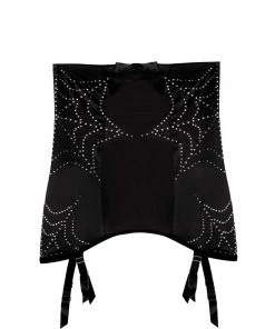 Bettie Page Lingerie Annabelle Diamante Spiderweb Girdle Black Basques & Corsets 15 Bettie Page Lingerie Annabelle Diamante Spiderweb Girdle Black Basques & Corsets