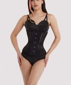 Bettie Page Lingerie Fine Mesh Underbust Corset Basques & Corsets