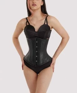 Bettie Page Lingerie Leather Underbust Corset Basques & Corsets