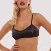 Bettie Page Lingerie Annabelle Diamante Spiderweb Bra Black