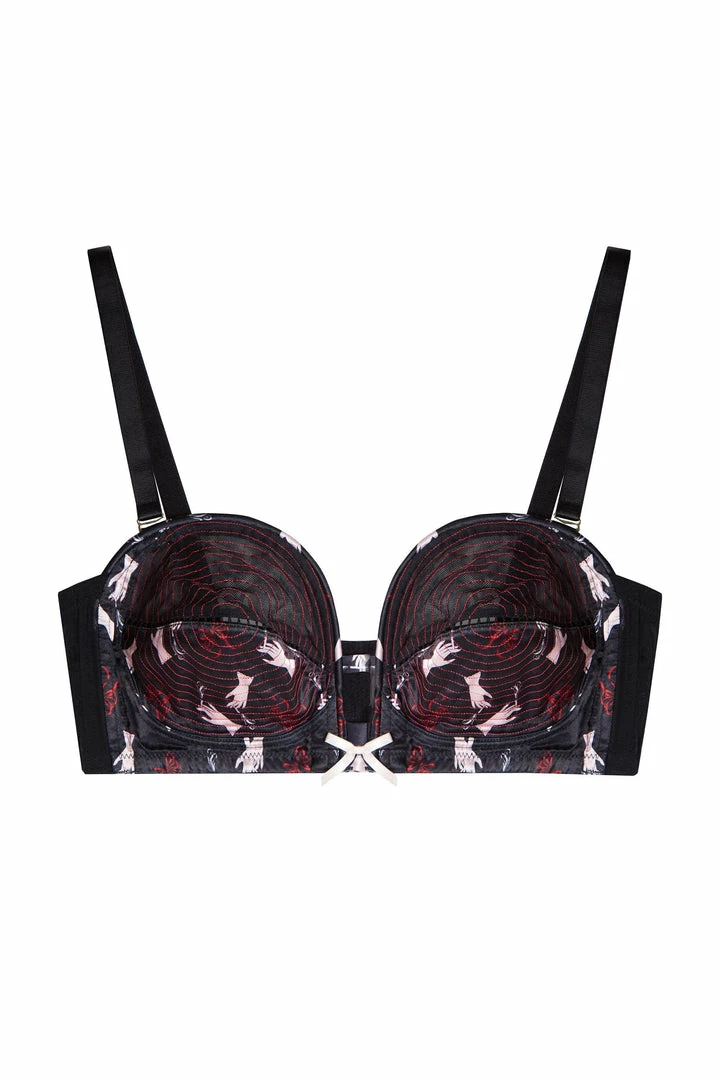 Bettie Page Lingerie Blaze Smoking Printed Overwire Bra 9 Bettie Page Lingerie Blaze Smoking Printed Overwire Bra