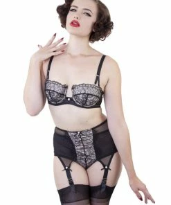 Bettie Page Lingerie Outlet Retro Eyelash Lace Bra