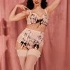 Bettie Page Lingerie Showgirl Pink Overwire Bra Balconette Bras