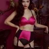 Bettie Page Lingerie Retro Bras Hot Pink Retro Futuristic Bullet Bra