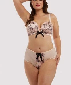 Bettie Page Lingerie Showgirl Pink Overwire Bra Balconette Bras