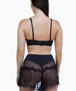 Bettie Page Lingerie Doris Black Heart French Knicker Retro Bras 15 Bettie Page Lingerie Doris Black Heart French Knicker Retro Bras