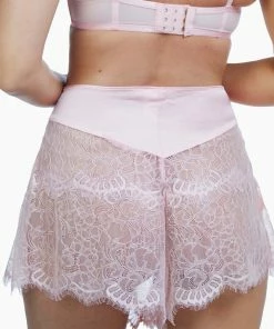 Bettie Page Lingerie Doris Peach Heart French Knicker Briefs