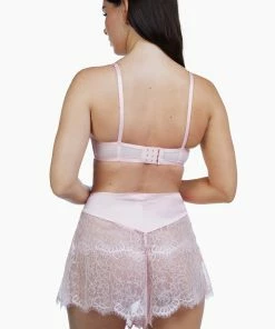 Bettie Page Lingerie Doris Peach Heart French Knicker Briefs