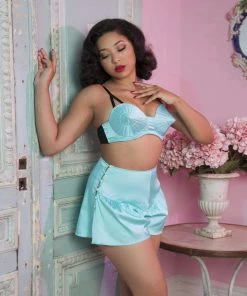 Bettie Page Lingerie Outlet Mint French Knicker
