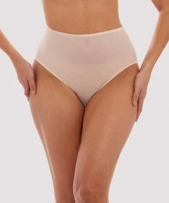 Bettie Page Lingerie Pink Mesh Classic Brief