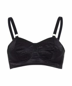 Bettie Page Lingerie Bettie Page Black Spiral Stitch Bullet Bra A - F