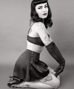 Bettie Page Lingerie Retro Bras Bettie Page Black French Knicker 9 Bettie Page Lingerie Retro Bras Bettie Page Black French Knicker