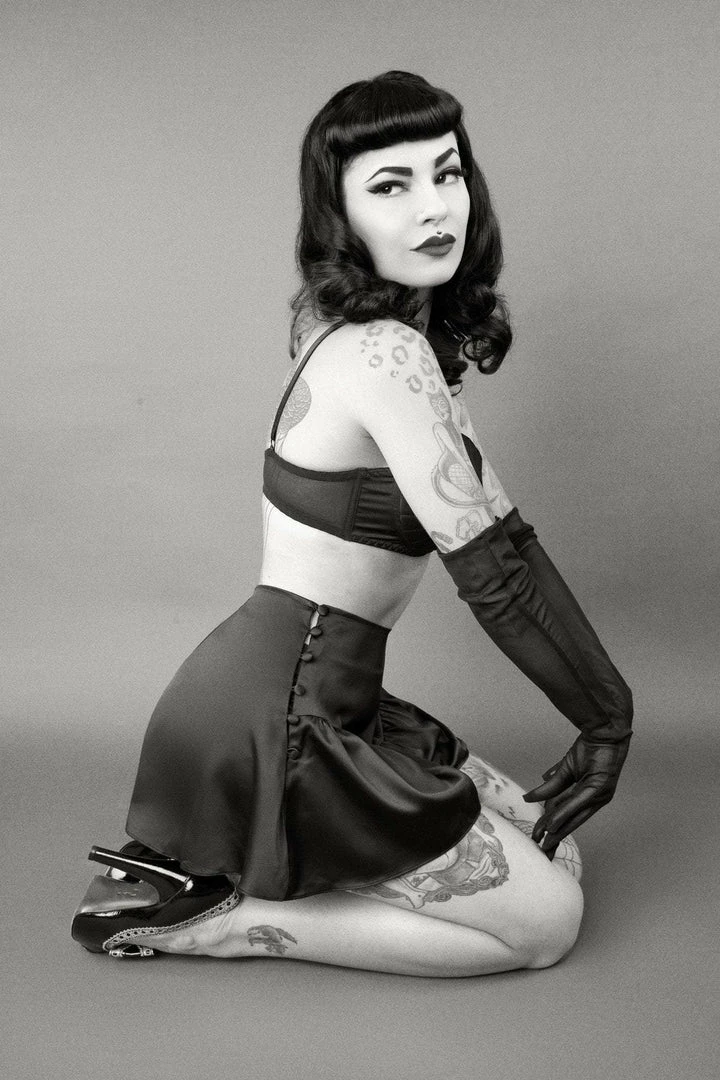 Bettie Page Lingerie Retro Bras Bettie Page Black French Knicker 6 Bettie Page Lingerie Retro Bras Bettie Page Black French Knicker