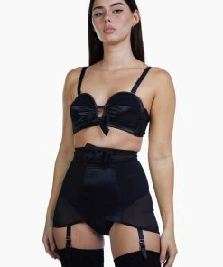 Bettie Page Lingerie Bettie Page Satin Girdle Retro Bras