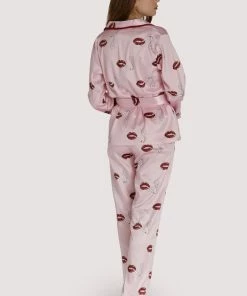 Bettie Page Lingerie Lip Printed PJ Set