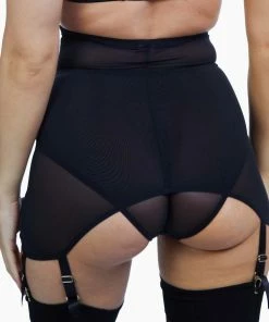 Bettie Page Lingerie Elsie Emerald Green Lace Girdle Outlet