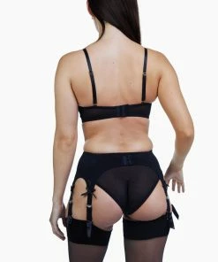 Bettie Page Lingerie Lilac Classic 6 Strap Suspender Belt Outlet