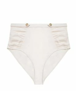 Bettie Page Lingerie Eco Honey White Sweetheart Bikini Brief Swimwear