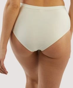 Bettie Page Lingerie Eco Honey White Sweetheart Bikini Brief Swimwear