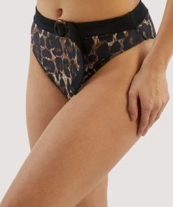 Bettie Page Lingerie Eco Leopard Jayne Bikini Brief