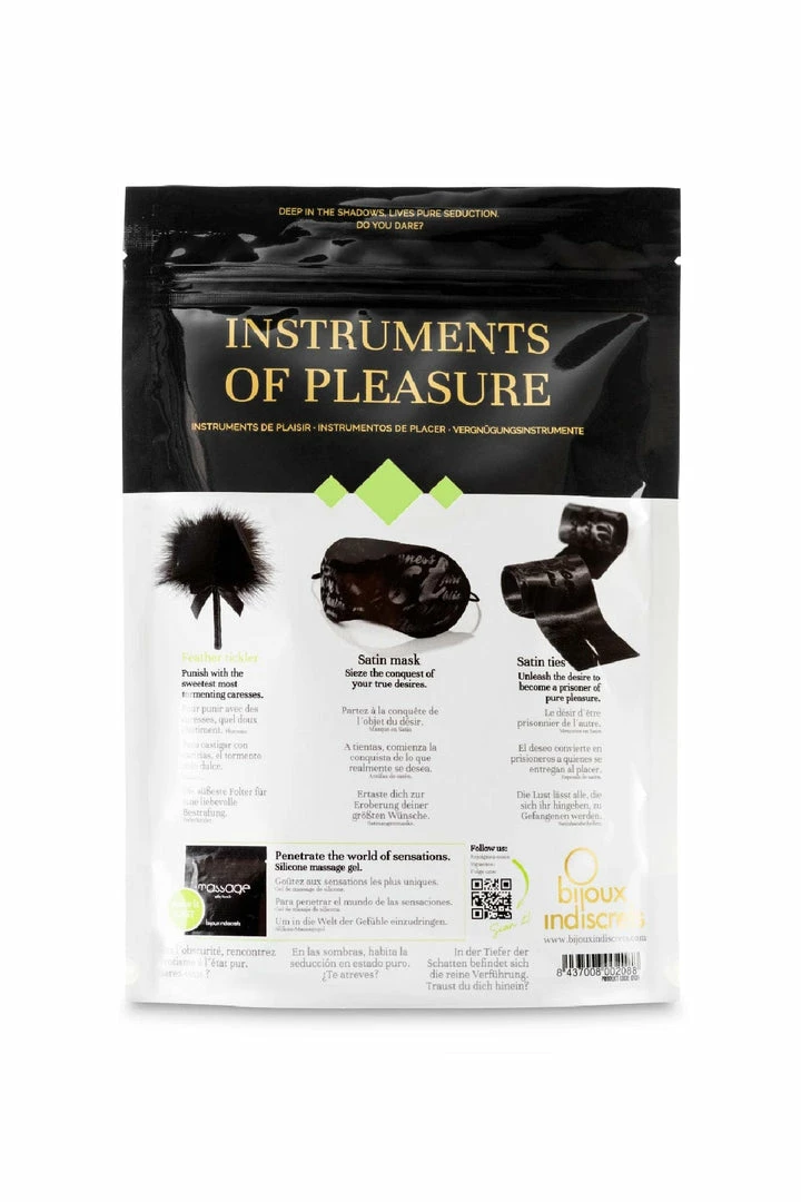 Bijoux Indiscrets Bondage Set With Tickler Intimate Play 5 Bijoux Indiscrets Bondage Set With Tickler Intimate Play