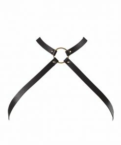 Bijoux Indiscrets Maze Black Cross Chest Harness Intimate Play