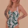 Collectif X PP Swimwear Banana Leaf Knot Swimsuit