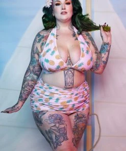 Collectif X PP Swimwear Pineapple Skirted Bikini Brief