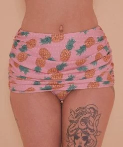 Collectif X PP Swimwear Pineapple Skirted Bikini Brief