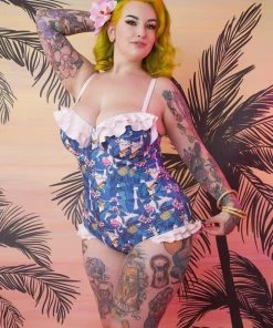 Collectif X PP Toucan Frilled Balcony Swimsuit