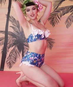 Collectif X PP Toucan Frilled Balcony Top