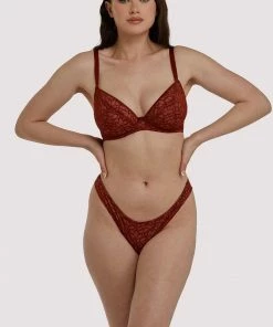 Scantilly By Curvy Kate Scantilly / Curvy Kate Love Me Lace Claret Brazillian