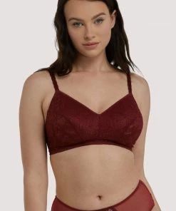 Deja Day Emma Merlot Wine Ultimate Comfort Wireless Bra Outlet
