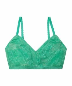 Deja Day Emma Mint Green Lace Wireless Bra
