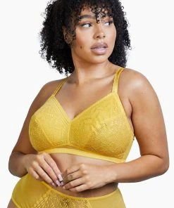 Deja Day Emma Mustard Yellow Ultimate Comfort Wireless Bra Outlet