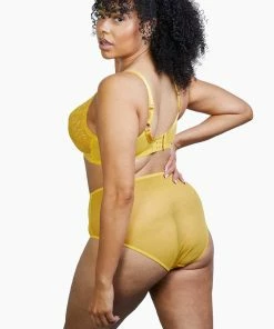 Deja Day Emma Mustard Yellow Ultimate Comfort Wireless Bra Outlet