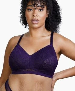 Deja Day Emma Vine Purple Ultimate Comfort Wireless Bra
