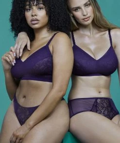 Deja Day Emma Vine Purple Ultimate Comfort Wireless Bra