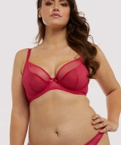Deja Day Outlet Grace Hot Pink Mesh Bra