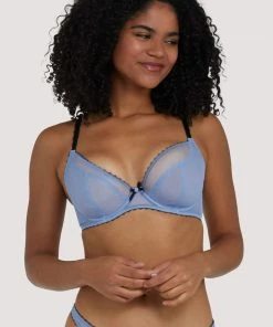 Deja Day Outlet Grace Lavender Mesh Plunge Bra