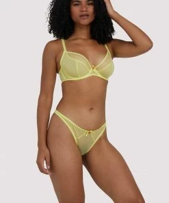 Deja Day Outlet Grace Lemon Yellow Plunge Bra