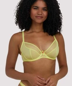 Deja Day Outlet Grace Lemon Yellow Plunge Bra
