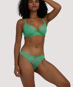 Deja Day Grace Mint Plunge Bra Outlet