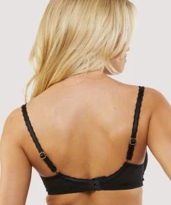 Deja Day Rosalyn Black Full Coverage Lace Bra Bras