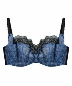 Deja Day Rosalyn Lilac Snake Lace Balcony Bra