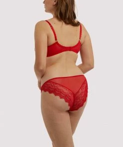 Deja Day Rosalyn Red Balcony Bra Outlet