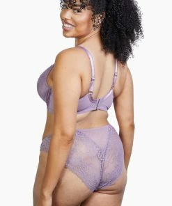 Deja Day Outlet Sophia Heather Purple Plunge Bra