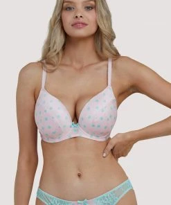 Deja Day Outlet Sophia Pink & Green Spot Bra